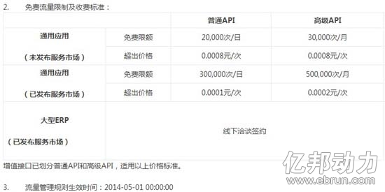 京东对服务商的流量收费标准